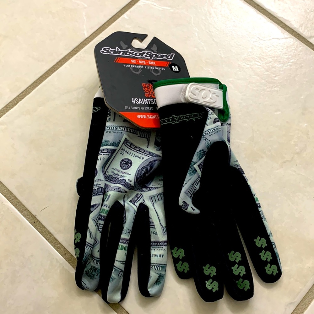 New Saints of Speed Riding Gloves - M